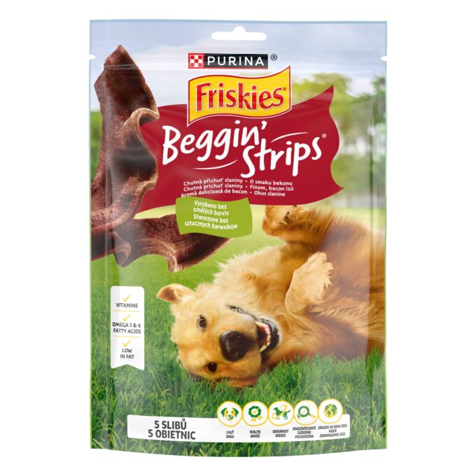 Friskies Beggin' Strips Cu Bacon, 120 g 1 Friskies Beggin' Strips Cu Bacon, 120 g