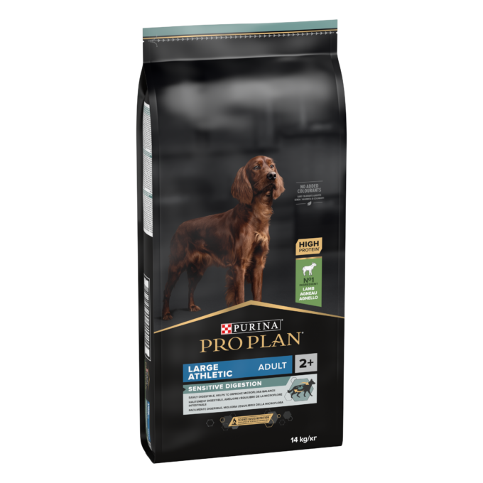 PURINA PRO PLAN ADULT Sensitive Digestion, Talie Mare Atletică, Miel, 14 kg