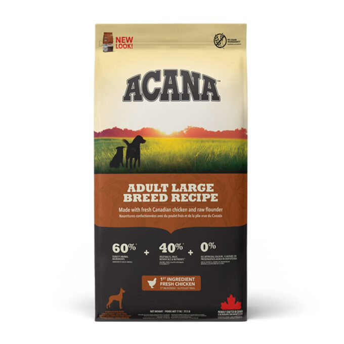 ACANA Dog Adult Large Breed, hrană uscată fără cereale câini ACANA Dog Adult Large Breed, L-XL, Pui, hrană uscată fără cereale câini, 11.4kg