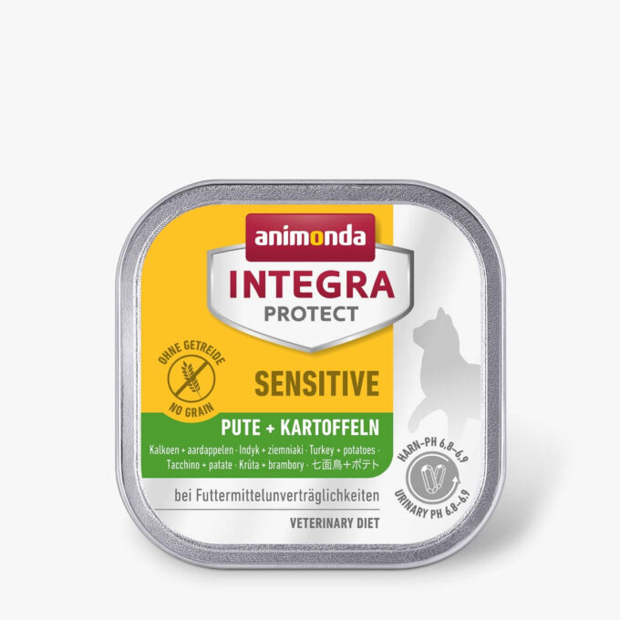 INTEGRA PROTECT Sensitive, Curcan și Cartofi, dietă veterinară, tăviță hrană umedă fără cereale pisici, alergii, sistem digestiv, (în aspic), 100g 1 INTEGRA PROTECT Sensitive, Curcan și Cartofi, dietă veterinară, tăviță hrană umedă fără cereale pisici, alergii, sistem digestiv, (în aspic), 100g
