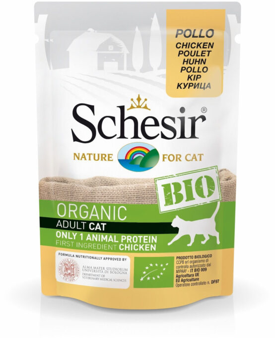 Schesir Cat Bio cu Pui, Plic 85 g