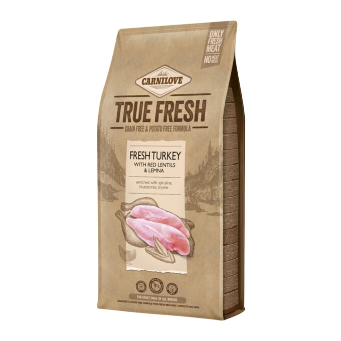 CARNILOVE True Fresh Adult S-XL, Curcan proaspăt cu linte roșie, hrană uscată fără cereale câini, 11.4kg 1 CARNILOVE True Fresh Adult S-XL, Curcan proaspăt cu linte roșie, hrană uscată fără cereale câini, 11.4kg