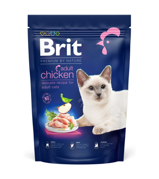BRIT Premium by Nature, Pui, hrană uscată pisici, 800g