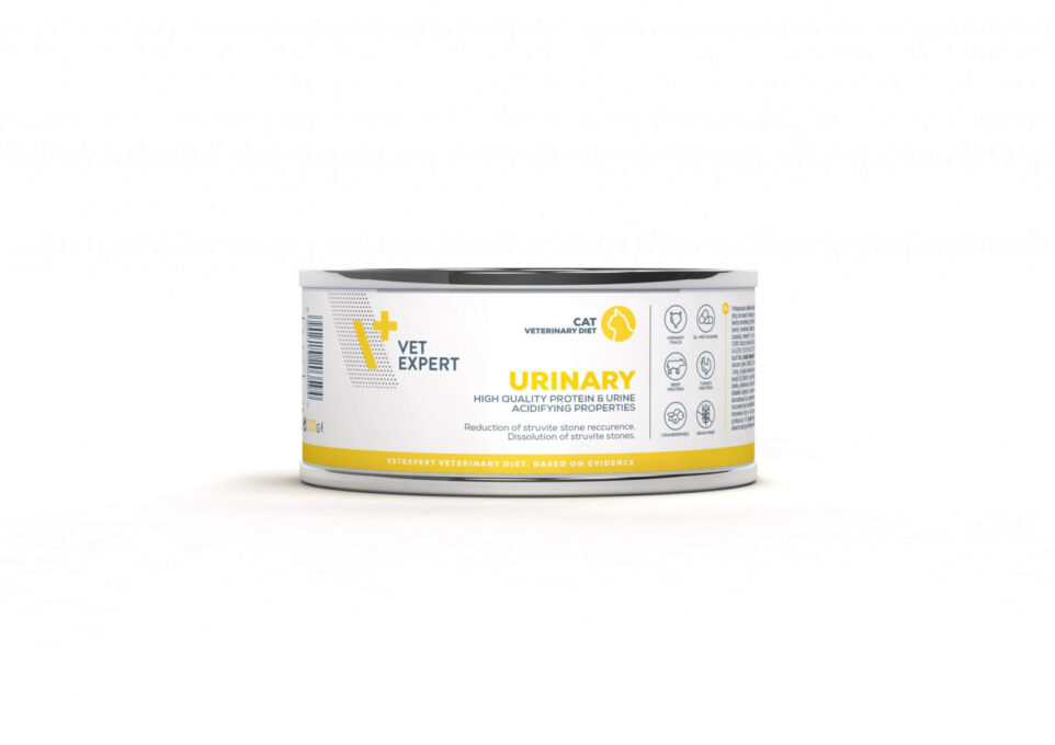 VET EXPERT Diets Urinary, Curcan și Vită, dietă veterinară, conservă hrană umedă fără cereale pisici, sistem urinar, (pate), 100g