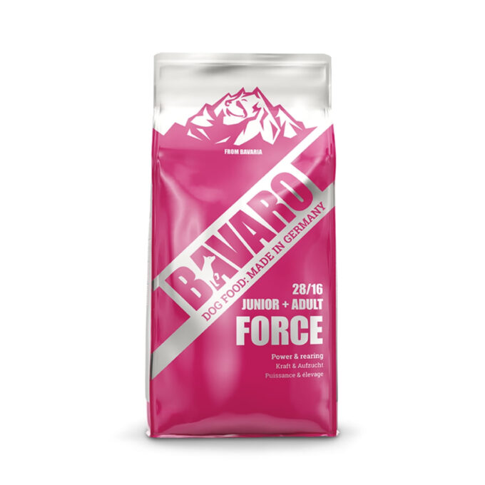 BAVARO Force 28/16, XS-XL, hrană uscată câini junior & adult, activitate intensă, 18kg