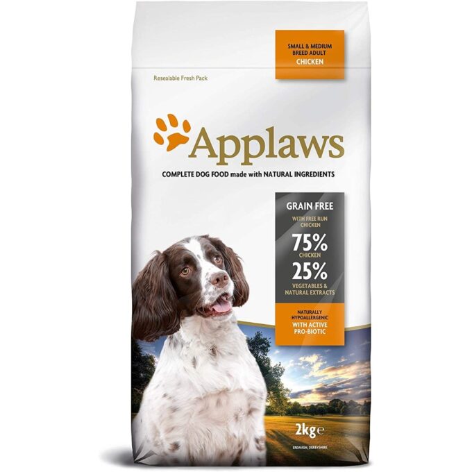 APPLAWS, XS-M, Pui și Legume, hrană uscată fără cereale câini, 7.5kg