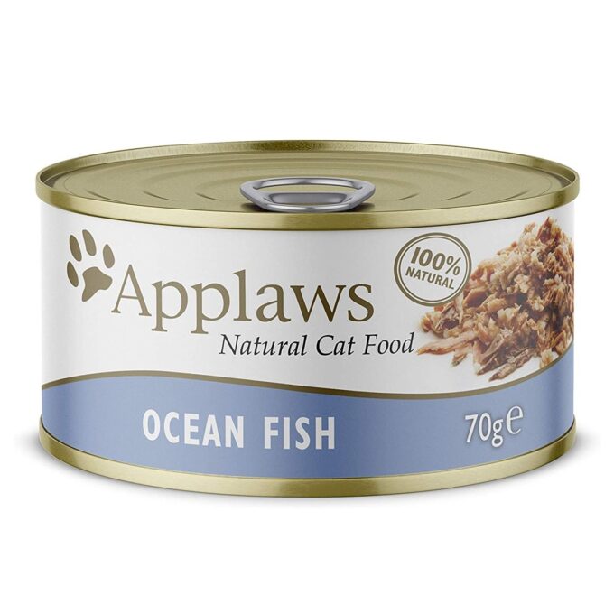 APPLAWS, Pește Oceanic, conservă hrană umedă pisici, (în supă), 70g