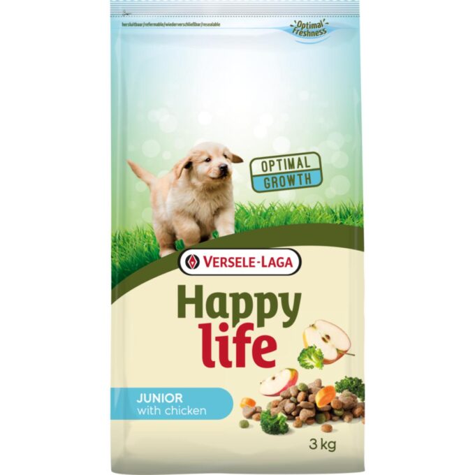 VERSELE LAGA Happy Life Junior, XS-XL, Pui, hrană uscată câini junior, 10kg