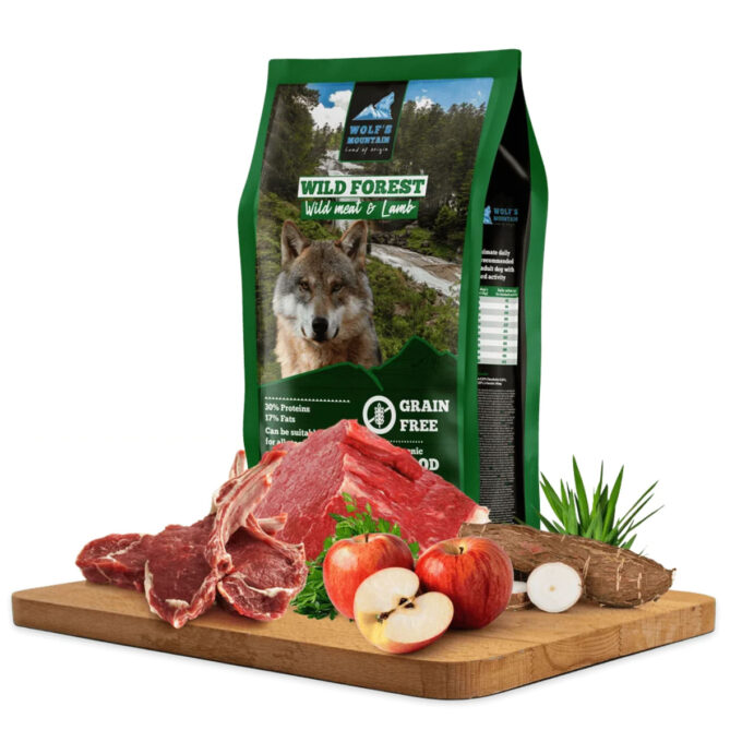 WOLF'S MOUNTAIN Wild Forest, XS-XL, Vânat și Miel, hrană uscată fără cereale câini, 12kg