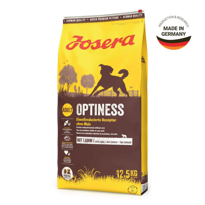 JOSERA Optiness, M-XL, Pasăre, hrană uscată câini, apetit capricios, 12.5kg