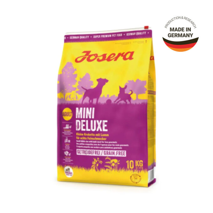 JOSERA Mini Deluxe, XS-S, Miel, hrană uscată fără cereale câini, sensibilități dentare, 10kg 1 JOSERA Mini Deluxe, XS-S, Miel, hrană uscată fără cereale câini, sensibilități dentare, 10kg