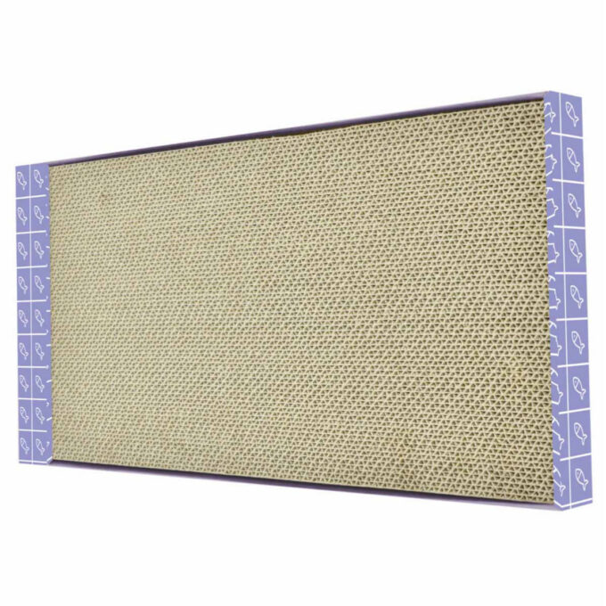 AGILITY Placa Dubla, scratcher pisici, carton, mov, 45.38x24.76x3.81cm