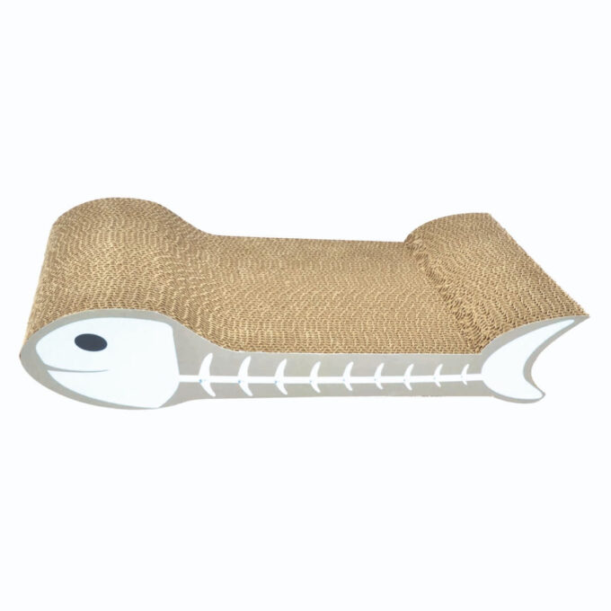 AGILITY Os de Peste, scratcher pisici, carton, alb, 40.95x21.59x8.25cm