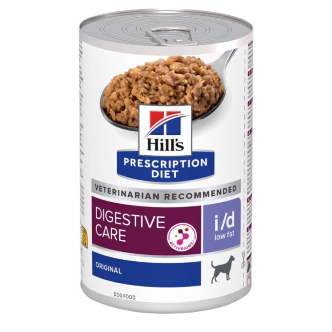 HILL'S Prescription Diet i/d Low Fat, XS-XL, Pui, dietă veterinară, conservă hrană umedă câini, sistem digestiv, obezitate, (pate), 360g 1 HILL'S Prescription Diet i/d Low Fat, XS-XL, Pui, dietă veterinară, conservă hrană umedă câini, sistem digestiv, obezitate, (pate), 360g