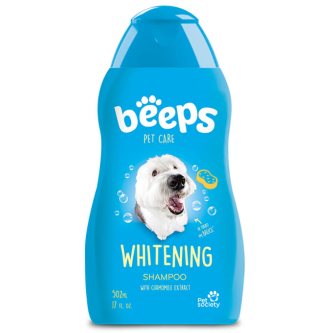 BEEPS Whitening, șampon câini, blană albă, Afine, flacon, 502ml