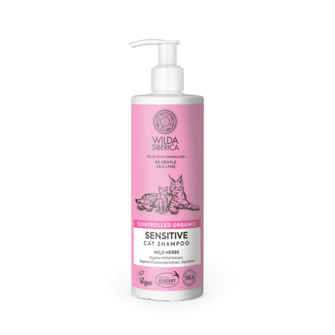 WILDA SIBERICA Cat Sensitive, șampon pisici, piele sensibilă, flacon, 400ml