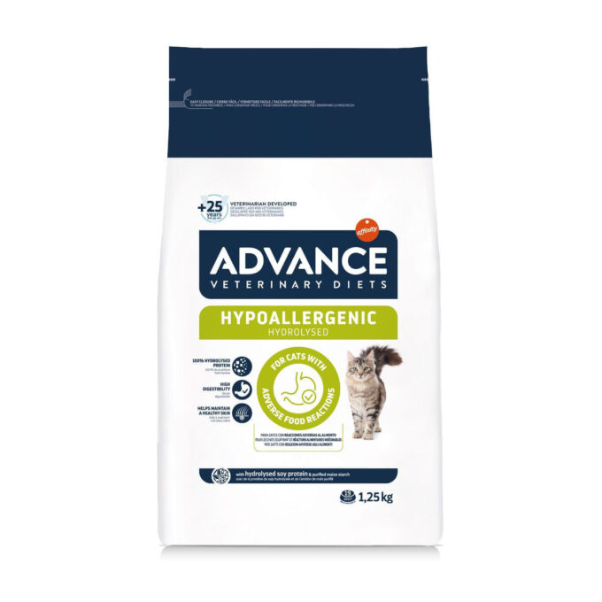 ADVANCE VETERINARY DIETS Hypoalergenic, Pește, hrană uscată pisici, alergii, 1.25kg