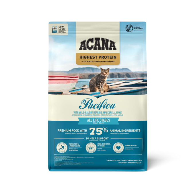 ACANA Highest Protein Pacifica, Pește, hrană uscată fără cereale pisici, 1.8kg