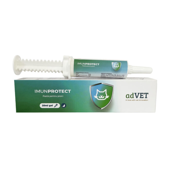ADVET ImunProtect, supliment sistem imunitar pisici, pastă orală ADVET ImunProtect, supliment sistem imunitar pisici, flacon cu aplicator, 20ml pastă orală
