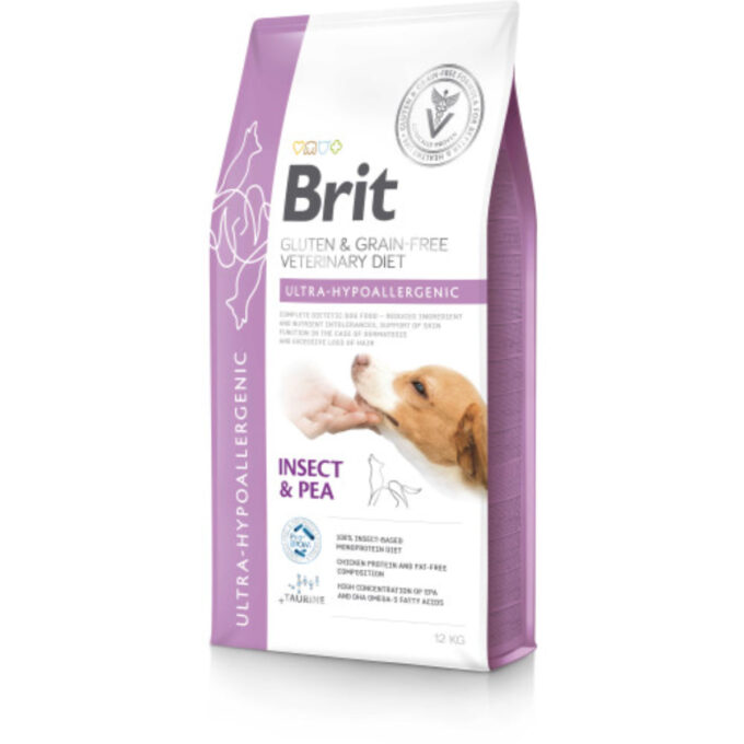 BRIT VD Ultra Hypoallergenic, XS-XL, Insecte, dietă veterinară, hrană uscată fără cereale câini, alergii, 12kg 1 BRIT VD Ultra Hypoallergenic, XS-XL, Insecte, dietă veterinară, hrană uscată fără cereale câini, alergii, 12kg