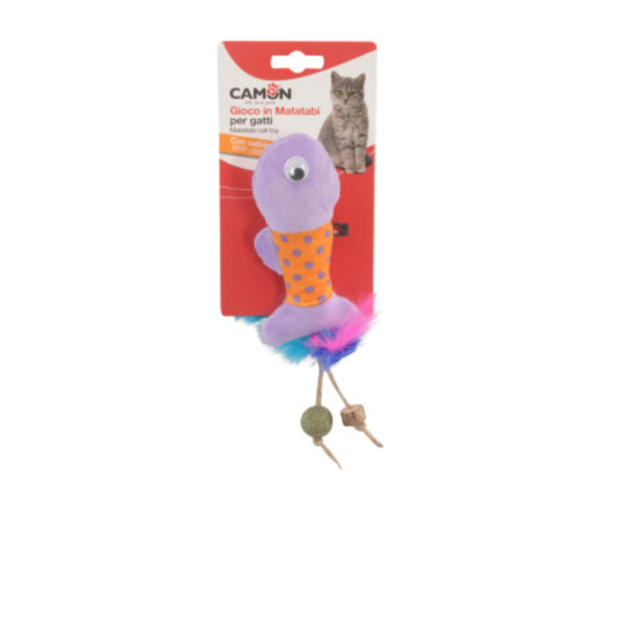 CAMON Matabi Pestisor, jucărie stimulare pândă pisici, catnip, textil, multicolor, 12cm, 1buc