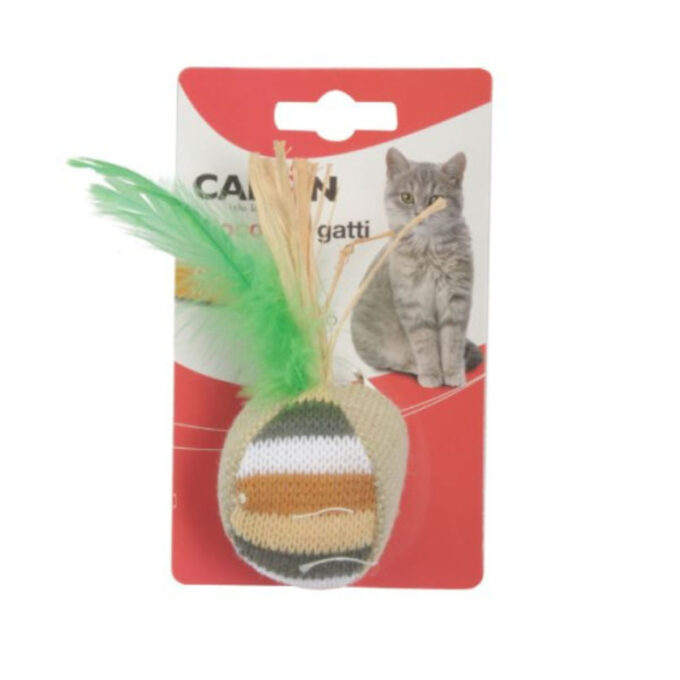 CAMON, jucărie minge pisici, activități fizice, textil, multicolor, 1buc
