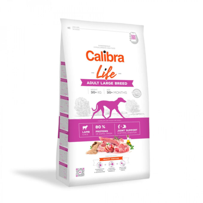 CALIBRA Life Adult Large Breed, L-XL, Miel, hrană uscată conținut redus cereale câini, sistem articular, 12kg 1 CALIBRA Life Adult Large Breed, L-XL, Miel, hrană uscată conținut redus cereale câini, sistem articular, 12kg