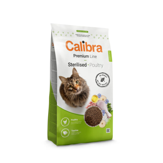 CALIBRA Premium Line Sterilised, Pasăre, hrană uscată pisici sterilizate, 10kg