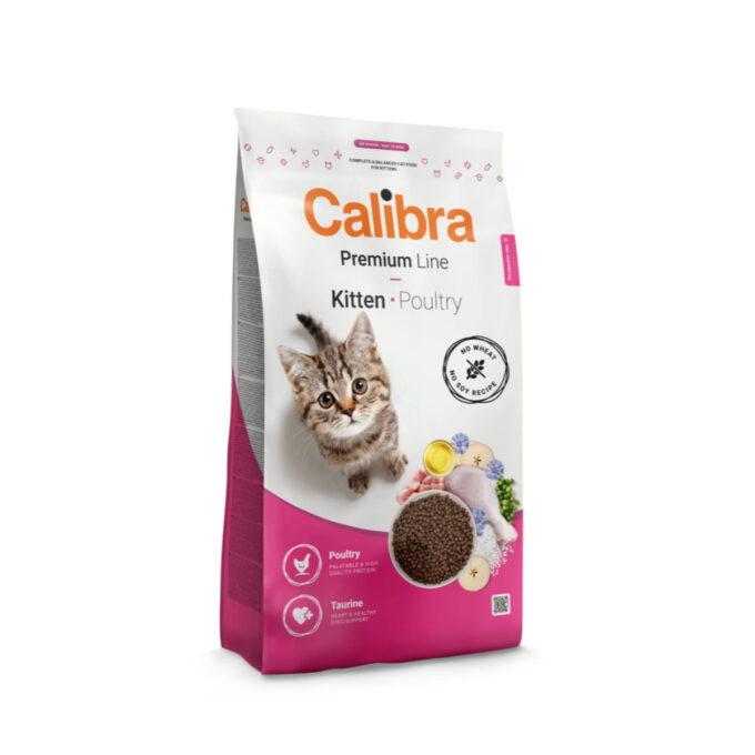 CALIBRA Premium Line Kitten, Pui, hrană uscată pisici junior, 10kg