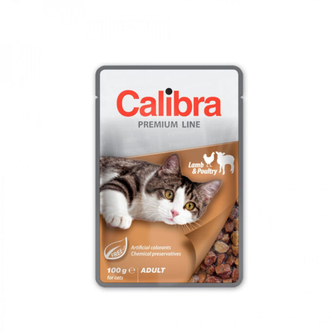 CALIBRA Premium Line, Miel și Pasăre, plic hrană umedă pisici, (în suc propriu), 100g