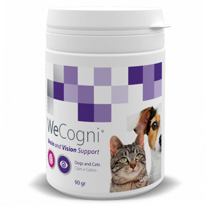 WEPHARM WeCogni, supliment sistem nervos & calmante, oftalmic câini senior, pudră WEPHARM WeCogni, XS-XL, supliment sistem nervos & calmante, oftalmic câini și pisici senior, flacon, 90g pudră