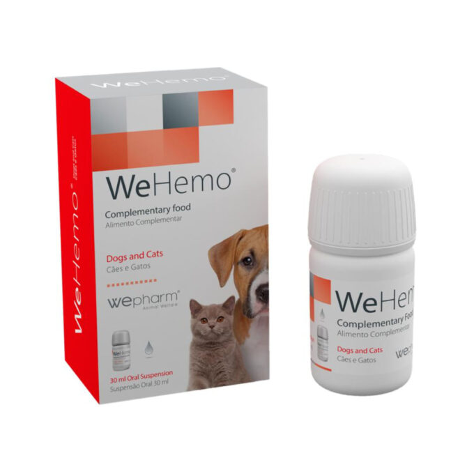 WEPHARM WeHemo, supliment sistem cardio-vascular câini, suspensie orală WEPHARM WeHemo, XS-XL, supliment sistem cardio-vascular câini și pisici, seringă gradată, 30ml suspensie orală