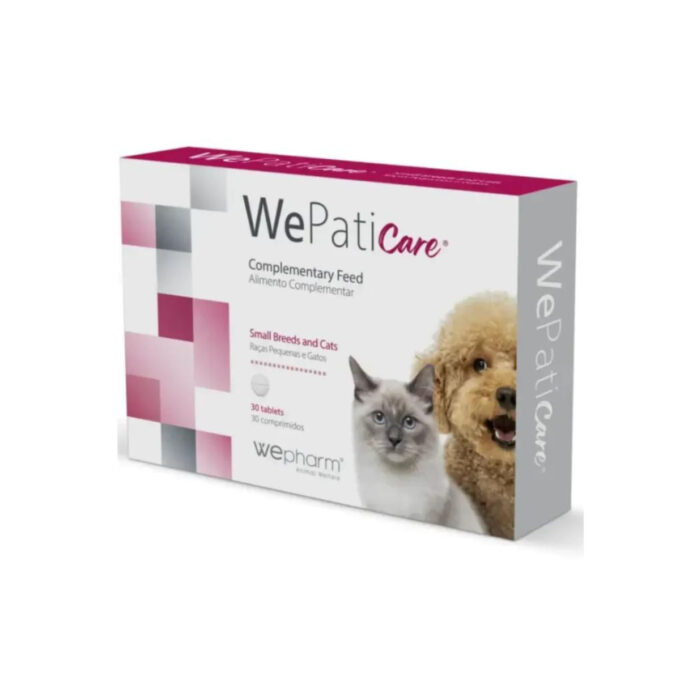 WEPHARM WePatiCare Small Breeds & Cats, supliment sistem hepatic câini, comprimate WEPHARM WePatiCare Small Breeds & Cats, XS-S, supliment sistem hepatic câini și pisici, flacon, 30 comprimate