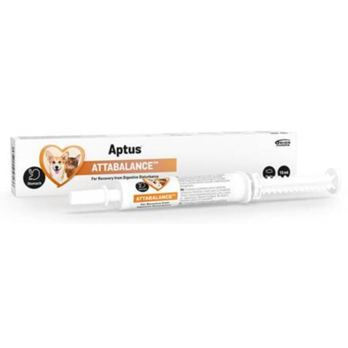APTUS Attabalance, supliment sistem digestiv & probiotice câini, pastă orală APTUS Attabalance, XS-XL, supliment sistem digestiv & probiotice câini și pisici, seringă gradată, 15ml pastă orală