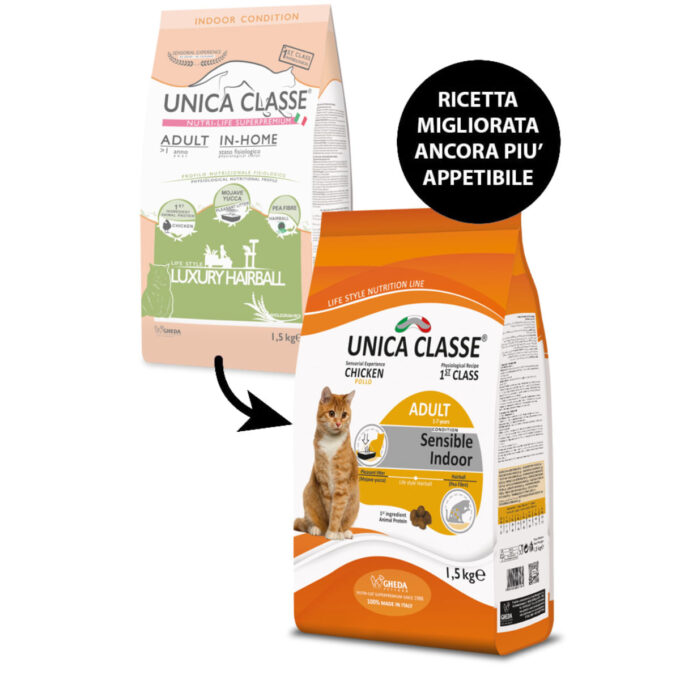 UNICA Classe Sensible Indoor, Pui, hrană uscată pisici, 10kg