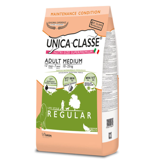 UNICA Classe Regular Medium, M, Pui, hrană uscată câini, 3kg