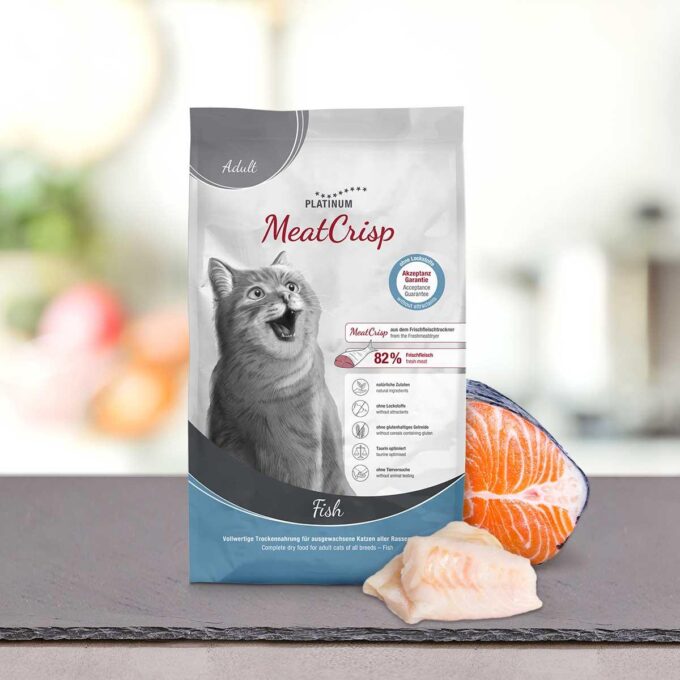 PLATINUM MeatCrisp, Pește, hrană uscată pisici, deshidratat, 3kg