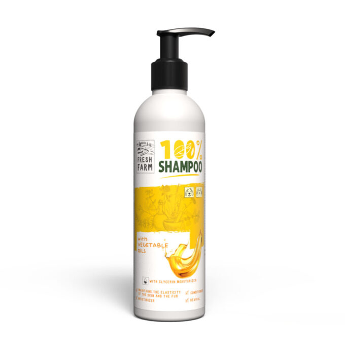 FRESH FARM Vegetable Oils, XS-XL, șampon câini, flacon, 250ml