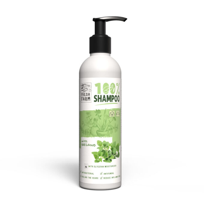 FRESH FARM Oregano, XS-XL, șampon câini, antibacterian / antifungic, flacon, 250ml