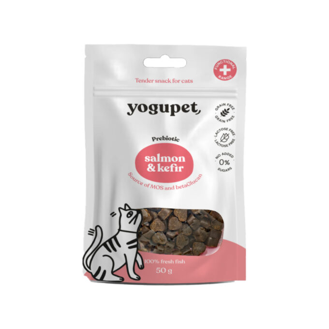 YOGUPET Snack Cat Somon & Kefir, Somon, recompense fără cereale pisici, 50g