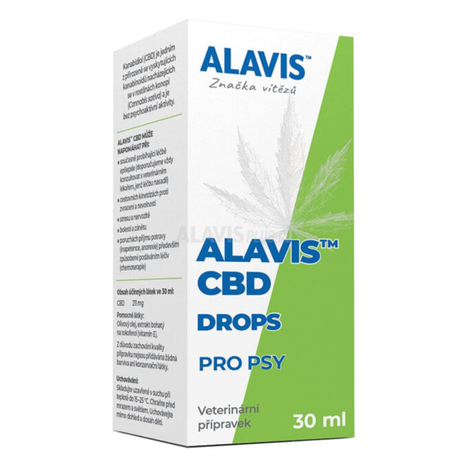 ALAVIS CBD 3%, supliment sistem nervos & calmante câini, suspensie orală ALAVIS CBD 3%, XS-XL, supliment sistem nervos & calmante câini și pisici, flacon cu aplicator, 30ml suspensie orală