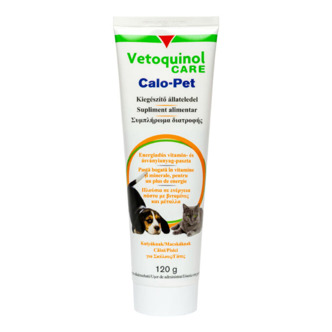 VETOQUINOL Calo-Pet, multivitamine convalescență câini, gel VETOQUINOL Calo-Pet, XS-M, multivitamine convalescență câini și pisici, flacon, 120g gel