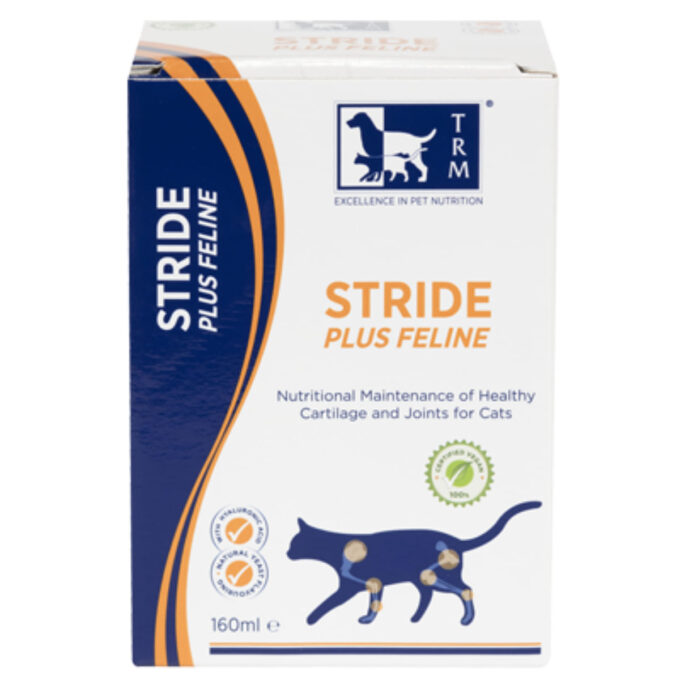 TRM Stride Plus Feline, supliment sistem articular pisici, suspensie orală TRM Stride Plus Feline, supliment sistem articular pisici, flacon, 160ml suspensie orală
