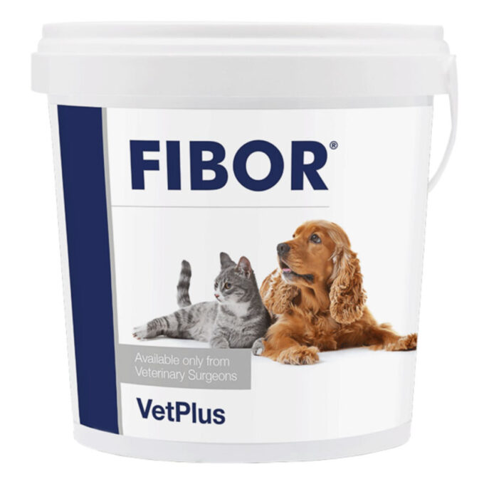 VETPLUS Fibor, supliment sistem digestiv câini, granule masticabile VETPLUS Fibor, XS-XL, supliment sistem digestiv câini și pisici, găletușa, 500g granule masticabile