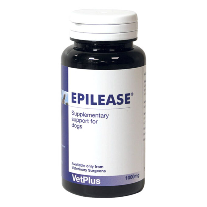 VETPLUS Epilease 1000mg, supliment sistem nervos & calmante câini, capsule VETPLUS Epilease 100mg, XS-XL, supliment sistem nervos & calmante câini, cutie, 60 capsule
