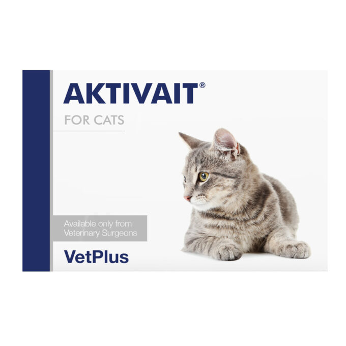 VETPLUS Aktivait, supliment sistem nervos & calmante pisici senior, capsule VETPLUS Aktivait, supliment sistem nervos & calmante pisici senior, cutie, 60 capsule