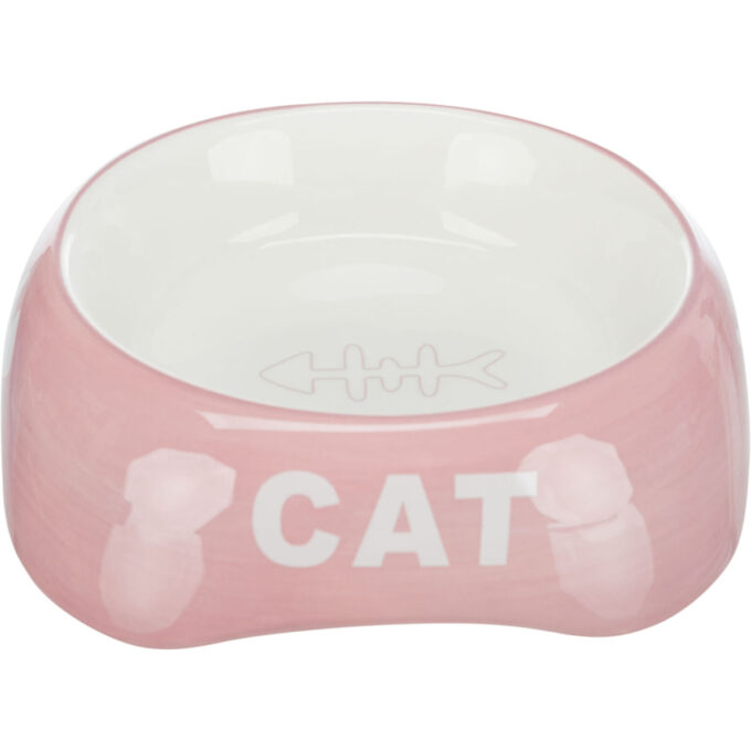 TRIXIE Cat, castron pisici, asimetric, ceramică, diverse culori, 0.2l, ⌀13cm