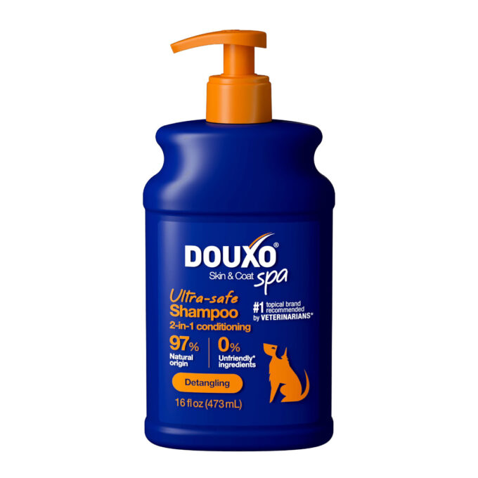 DOUXO SPA Shampoo 2 in 1 Conditioning, șampon și balsam 2în1 câini, descâlcirea blănii, Vanilie și Nucă de cocos, flacon, 250ml