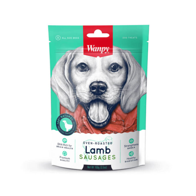 WANPY Sausages, XS-M, Miel, punguță recompense câini, 100g