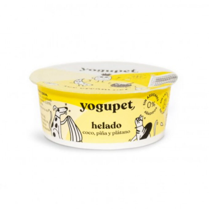 YOGUPET Inghetata cu ananas, cocos și banana, XS-XL, Fructe, recompense câini, 110g